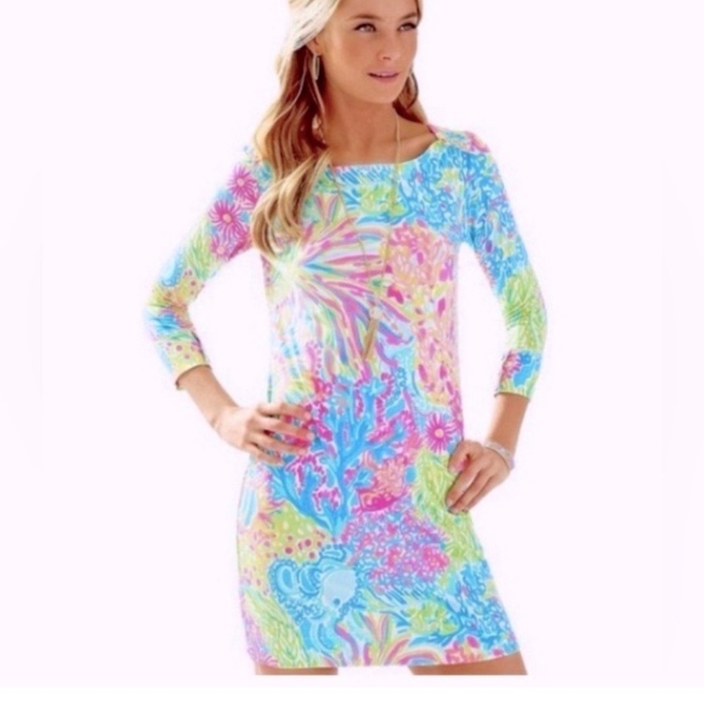 Lilly Pulitzer Sophie dress in Lovers coral 🪸 HTF print size large NWOT